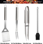 Utensilios de acero inoxidable para parrilla