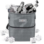 Cubo de basura plegable para coche color gris