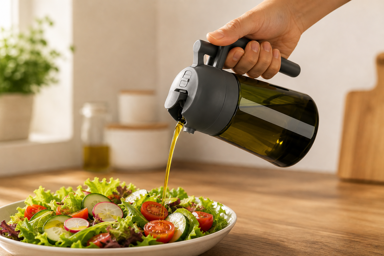 Pulverizador y Dispensador de Aceite 2 en 1 - 470ml