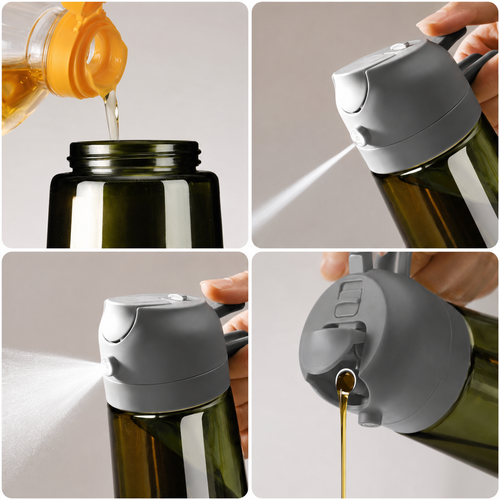Pulverizador y Dispensador de Aceite 2 en 1 - 470ml