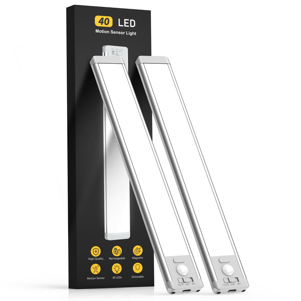 Luz LED recargable con sensor de movimiento pack de 2