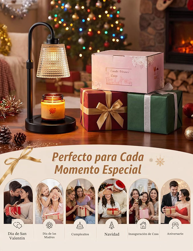 Lámpara calentadora de velas con temporizador