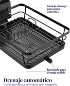 Escurridor de platos compacto para mesada