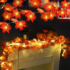 Guirnaldas de hojas de arce con luces LED – Pack de 2
