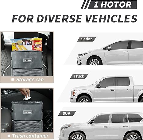 Cubo de basura para coche colgado del reposacabezas