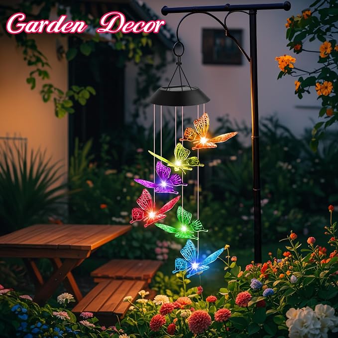 Luces LED de colores cambiantes de la campanilla solar