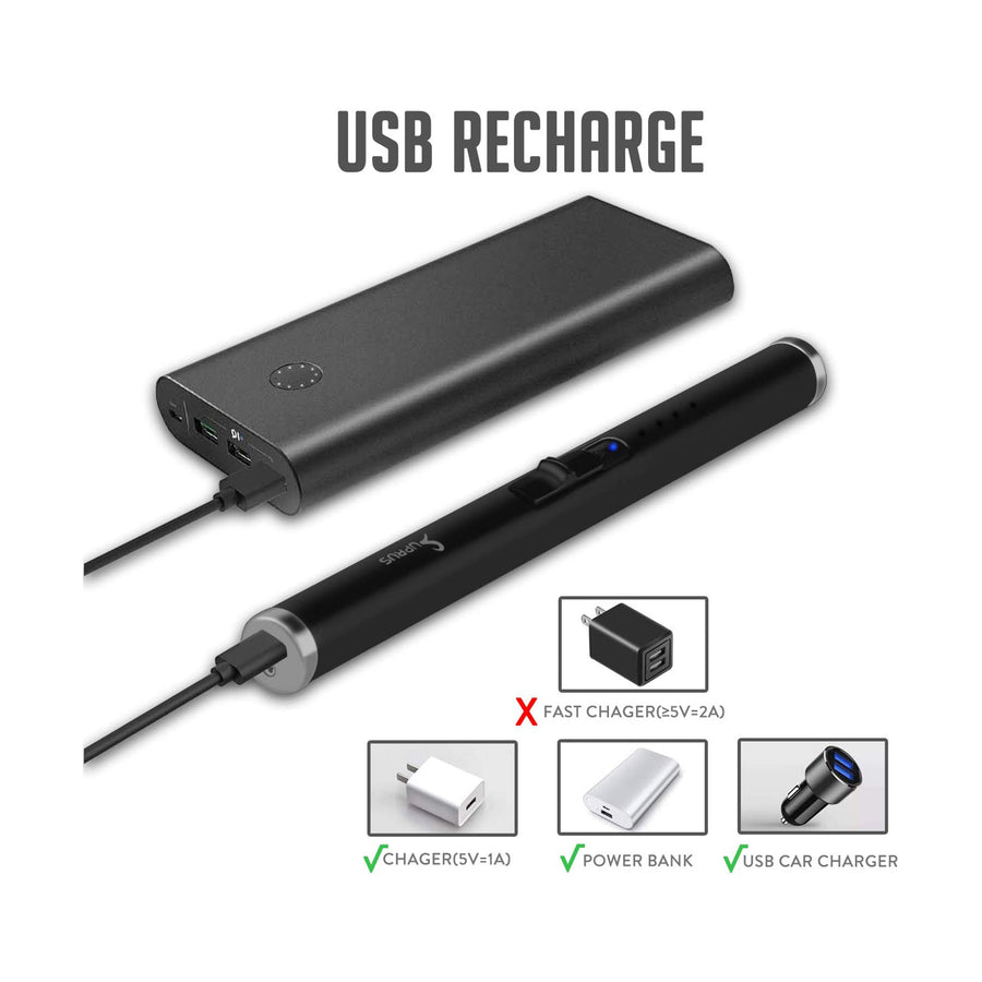 Encendedor eléctrico cargando por puerto USB