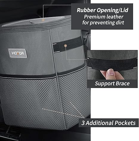 Cubo de basura para coche impermeable y a prueba de fugas