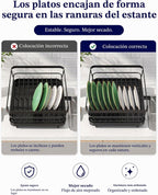 Escurridor de platos compacto para mesada