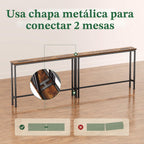 Mesa consola con tomacorriente y USB-C – 78,8 pulgadas