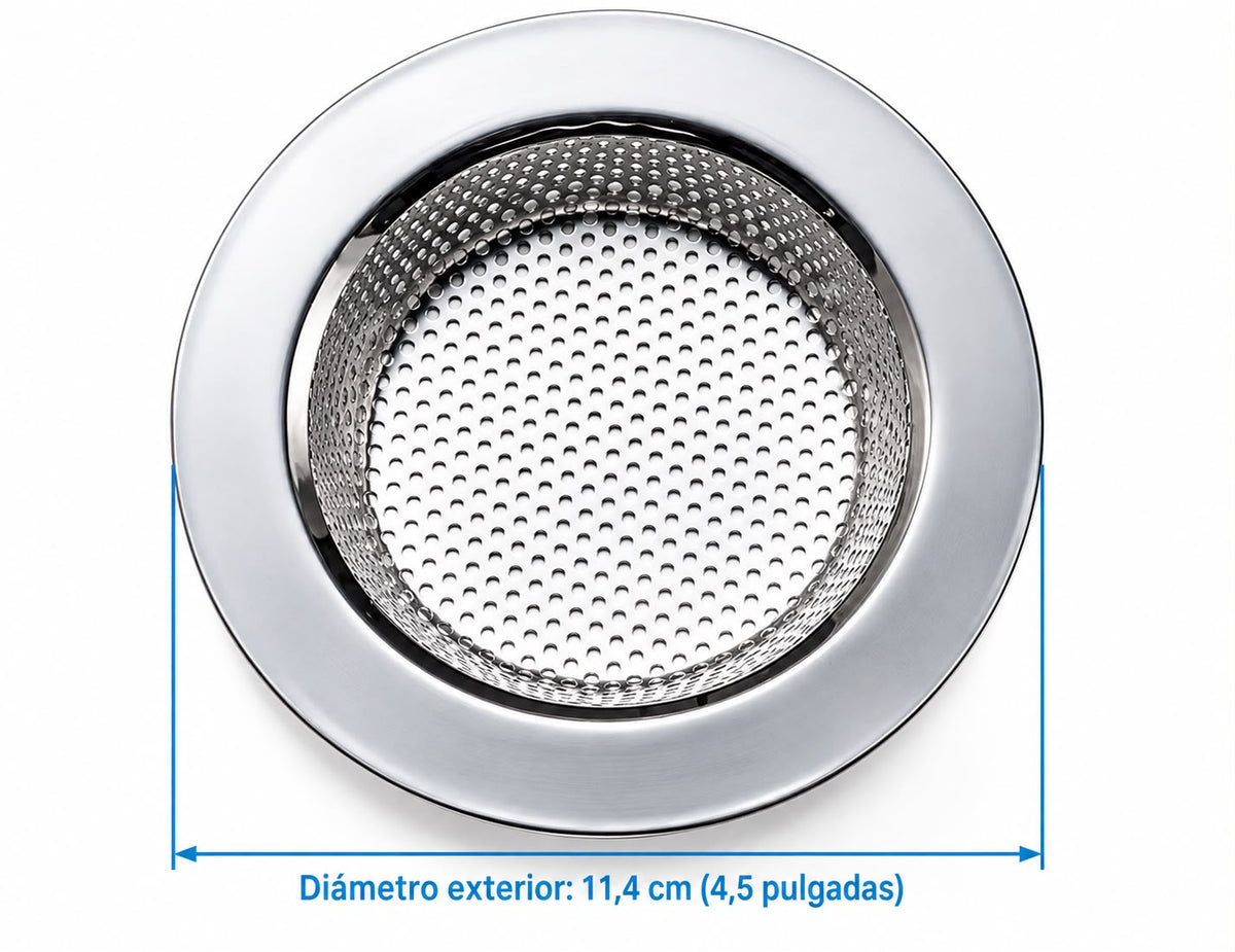 Coladores de acero inoxidable para bacha – Pack de 2