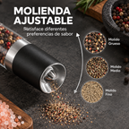 Molinillo eléctrico automático para sal y pimienta