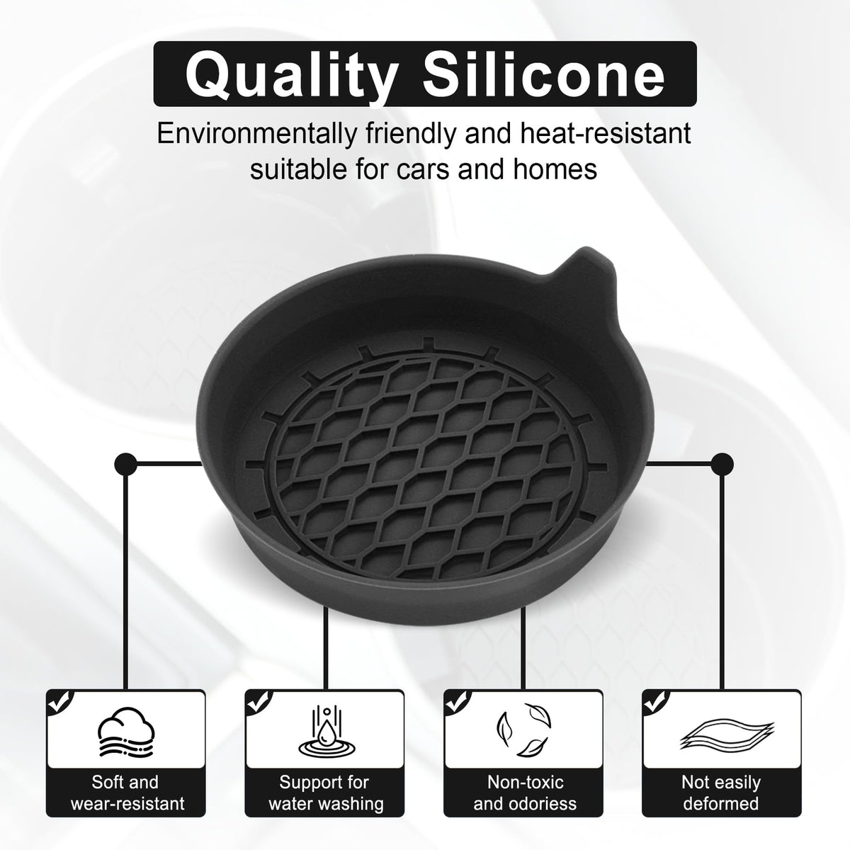 Posavasos de silicona con borde texturizado