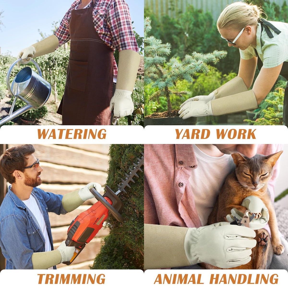 Guantes de jardín para riego y tareas del jardín