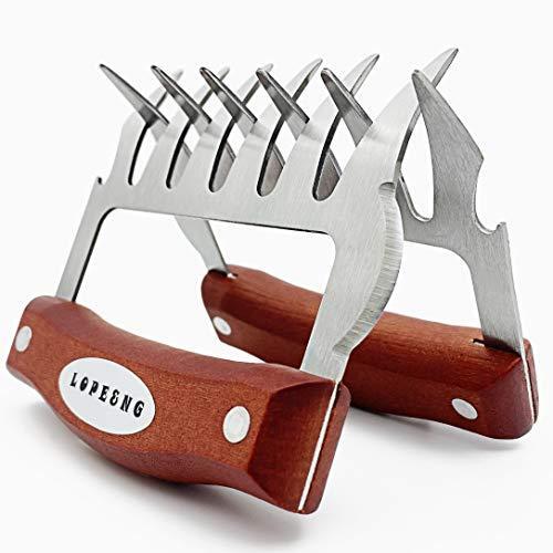 Garras de acero inoxidable para deshebrar carne, set de 2